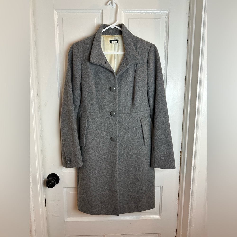 J. Crew Grey Wool Lady Day Topcoat